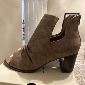 Brown Open Toe Heels